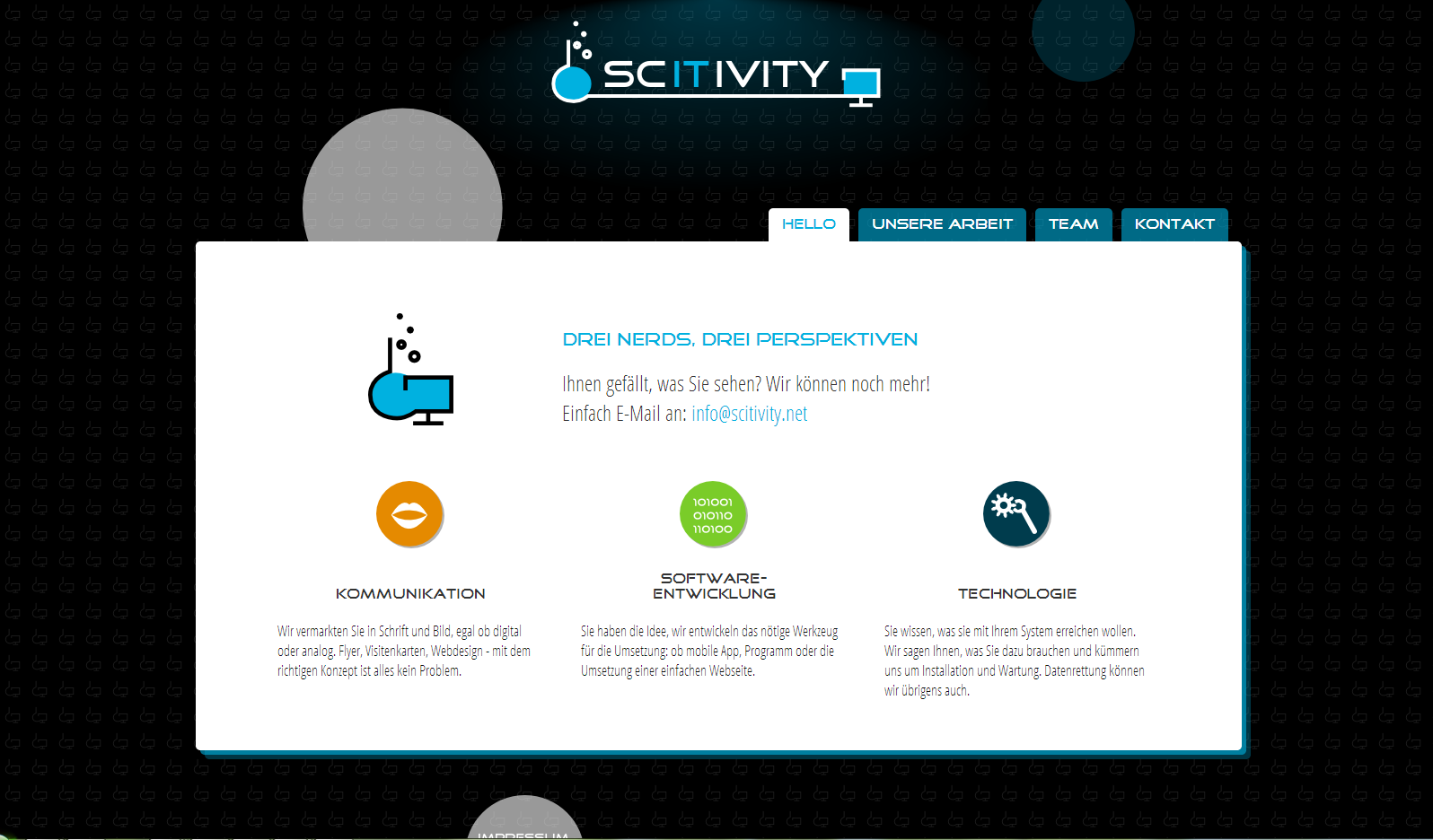 Scitivity Webseite